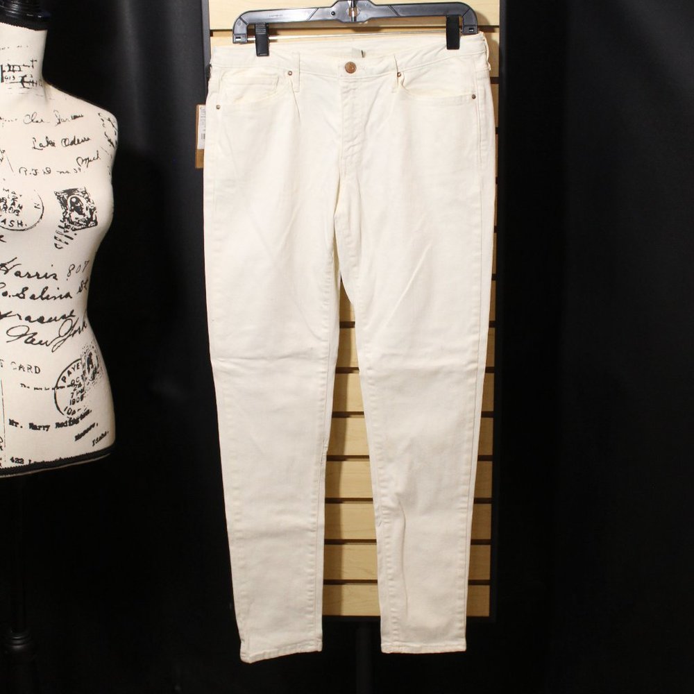 MNG Jeans - Ivory - Size 10 NWT -  ** FLAW **